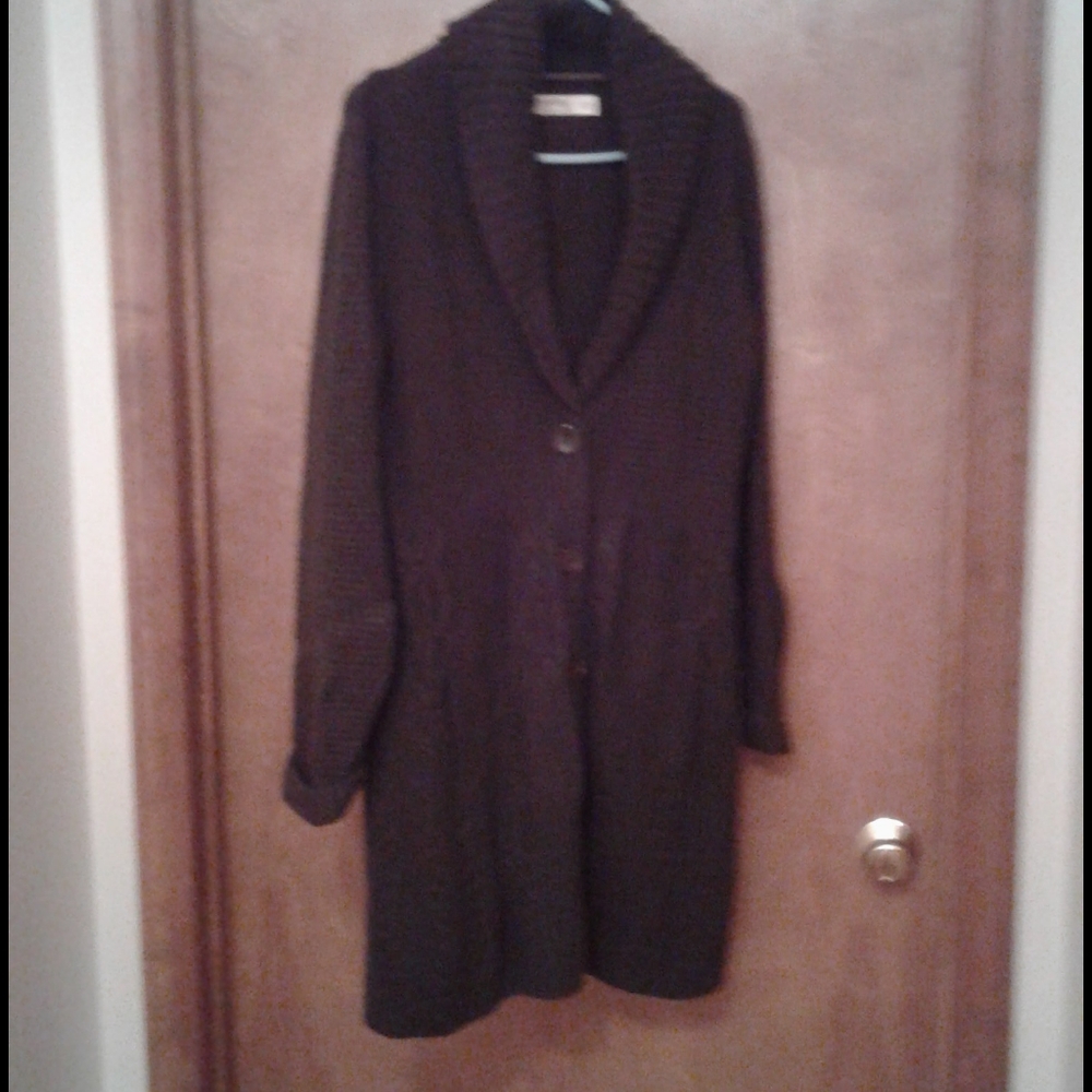 Ladies Brown Sweater Jacket